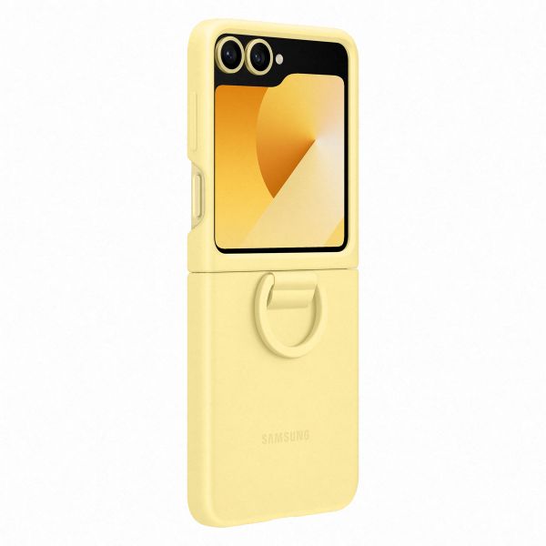 Samsung Original Coque en silicone Ring Samsung Galaxy Z Flip 6 / Flip 7 FE - Yellow