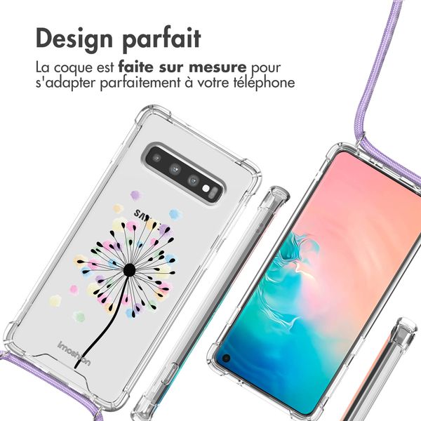 imoshion Coque Design avec cordon Samsung Galaxy S10 - Sandstone Dandelion