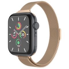 imoshion Bracelet slim Milanese Apple Watch Series 1 t/m 9 / SE (38/40/41 mm) | Series 10 / 11 (42 mm) - Rose Doré