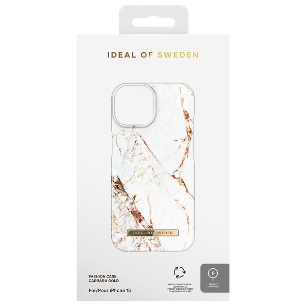 iDeal of Sweden Coque Fashion MagSafe Apple iPhone 15 - Carrara Gold