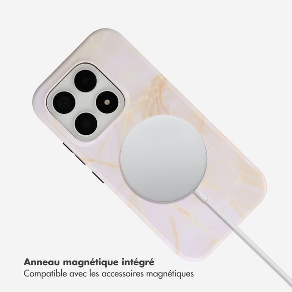 Selencia Coque arrière Vivid avec MagSafe Xiaomi 17 - Golden Beige Marble
