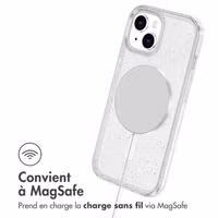 imoshion Coque Pailletée avec MagSafe Apple iPhone 15 - Paillettes Transparent