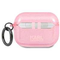 Karl Lagerfeld Karl's Head Silicone Glitter Case Apple AirPods Pro - Rose