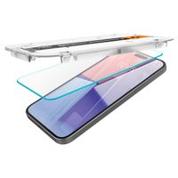 Spigen Protection d'écran en verre trempé GLAStR Fit + Applicator iPhone 16 Plus / 15 Plus