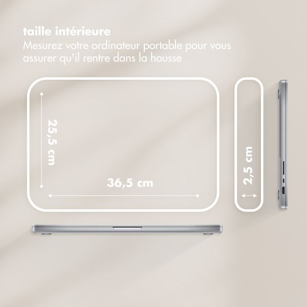 Selencia Pochette ordinateur Teddy 15-16 pouces - Black