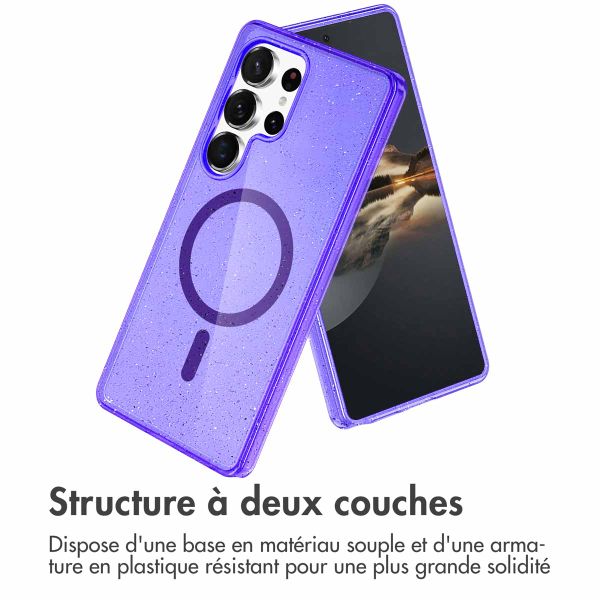 imoshion Coque Pailletée avec MagSafe Samsung Galaxy S25 Ultra - Paillettes Violet