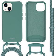 imoshion Coque de couleur avec cordon amovible Apple iPhone 14 - Vert foncé