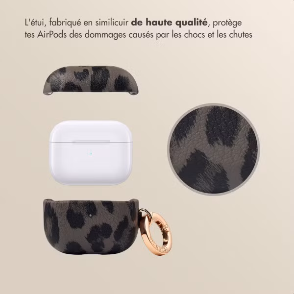 Selencia Coque Sabi Apple AirPods 3 - imprimé léopard - Midnight Black
