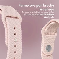 imoshion Bracelet tressé en silicone Apple Watch Series 1 t/m 11 / SE / Ultra (44/45/46/49 mm) - Rose