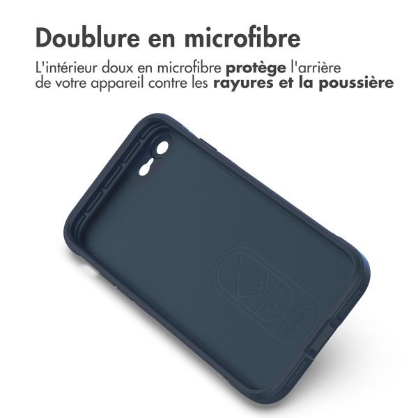 imoshion Coque arrière EasyGrip iPhone SE (2022 / 2020) / 8 / 7 - Bleu foncé