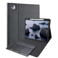 Accezz Étui de tablette portefeuille Bluetooth Clavier QWERTY iPad Pro 13 (2025) M5 / (2024) M4 - Noir