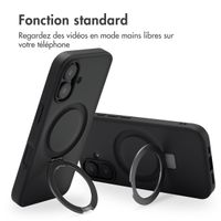 Accezz Coque Ring Stand avec MagSafe Apple iPhone 16 - Noir