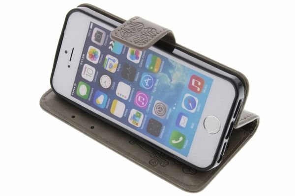 Etui de téléphone Fleurs de Trèfle iPhone SE / 5 / 5s - Gris