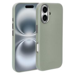 Accezz Coque arrière en cuir avec MagSafe Apple iPhone 16 - Light Grey