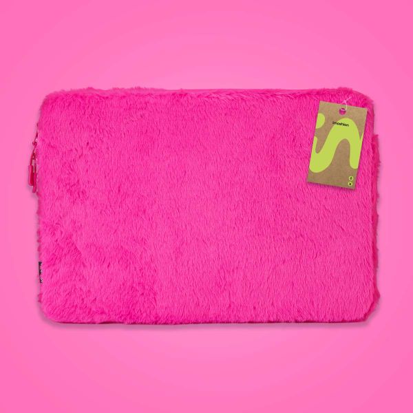 imoshion Pochette ordinateur Fluffy 13-14 pouces - Hot Pink