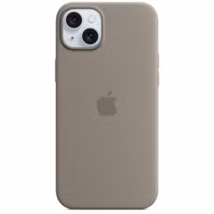 Apple Coque en silicone MagSafe Apple iPhone 15 Plus - Clay