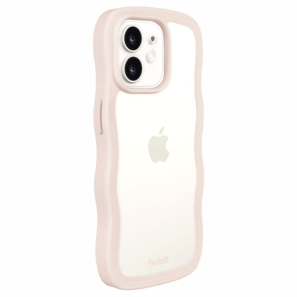 Holdit Coque Wavy iPhone 12/12 Pro - Light Beige / Transparent