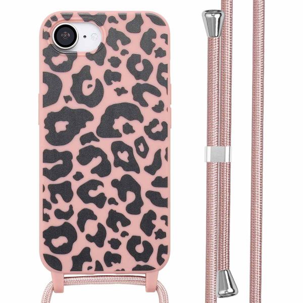 imoshion Coque design en silicone avec cordon iPhone 16e - Animal Pink