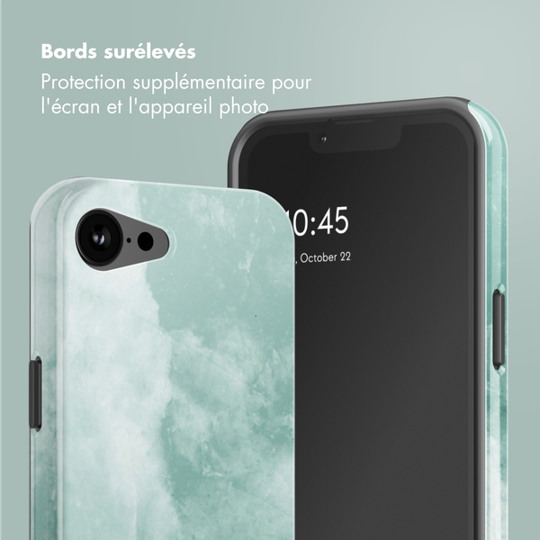 Selencia Coque arrière Vivid avec MagSafe Apple iPhone 16e - Marble Grayed Jade