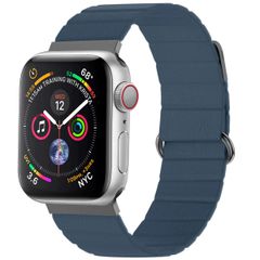 imoshion Bracelet en cuir magnétique Apple Watch Series 1-9 / SE - 38/40/41 mm / Series 10 - 42 mm - Bleu