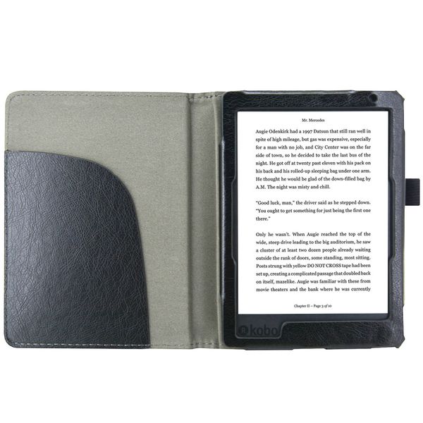 imoshion Etui portefeuille Luxe unie Kobo Aura Edition 2 - Noir