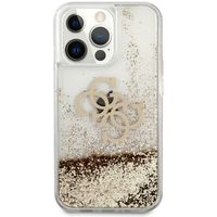 Guess Coque 4G Logo Liquid Glitter iPhone 13 Pro - Gold