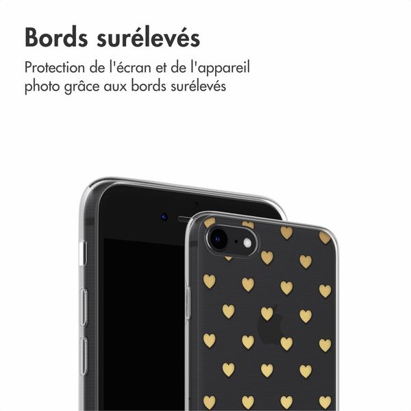 imoshion Coque Design iPhone SE (2022 / 2020) / 8 / 7 - Golden Hearts