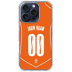 Crée ta propre coque arrière transparente Nederlands Elftal Apple iPhone 15 Pro - Équipe nationale néerlandaise '04