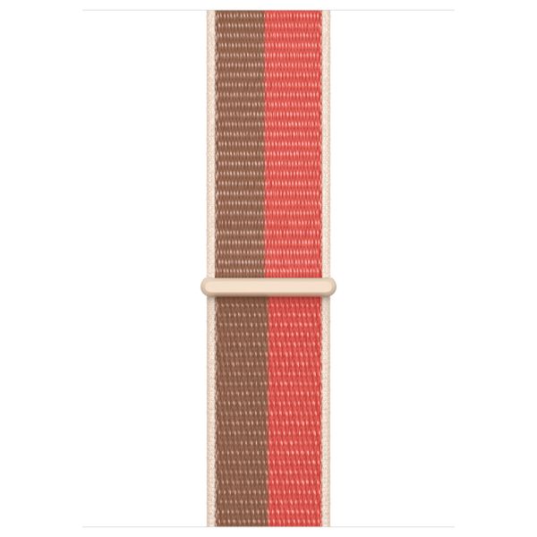 Apple Bracelet Sport Loop Apple Watch Series 1 t/m 11 / SE / Ultra (44/45/46/49 mm) - Pink Pomelo/Tan