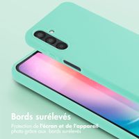 Selencia Coque silicone avec cordon amovible Samsung Galaxy A25 (5G) - Turquoise