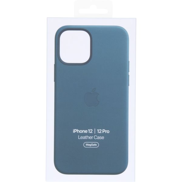 Apple Coque Leather MagSafe Apple iPhone 12 (Pro) - Baltic Blue