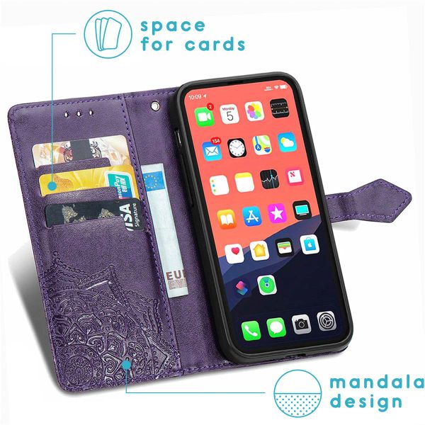 imoshion Etui de téléphone portefeuille Mandala iPhone 13 - Violet