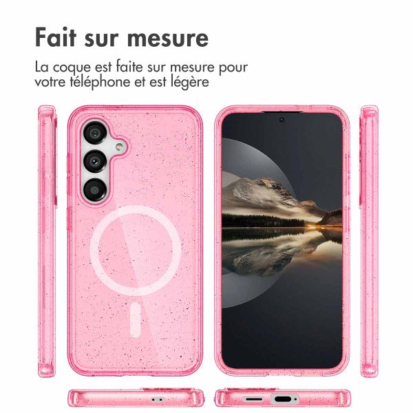 imoshion Coque Pailletée avec MagSafe Samsung Galaxy S24 - Paillettes Rose