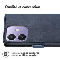 imoshion Étui de téléphone portefeuille Luxe Oppo A40 4G / Oppo A40M 4G / Oppo A60 5G - Bleu foncé