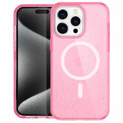 imoshion Coque Pailletée avec MagSafe Apple iPhone 15 Pro Max - Paillettes Rose