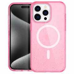 imoshion Coque Sparkle avec MagSafe iPhone 15 Pro Max - Paillettes Rose