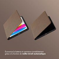 Selencia Coque tablette Riva Apple iPad 11 (2025) 11 pouces A16 / iPad 10 (2022) 10.9 pouces - Mocha Brown