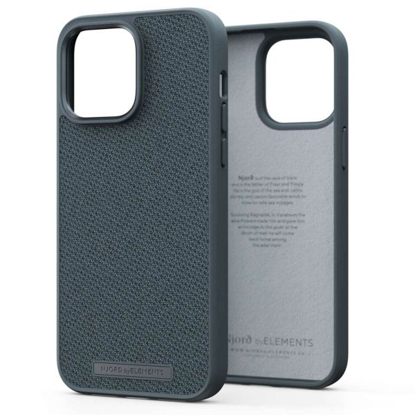 Njorð Collections Coque en tissu Apple iPhone 14 Pro Max - Dark Grey