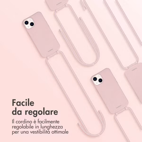 imoshion Coque de couleur avec cordon amovible Apple iPhone 14 - Rose