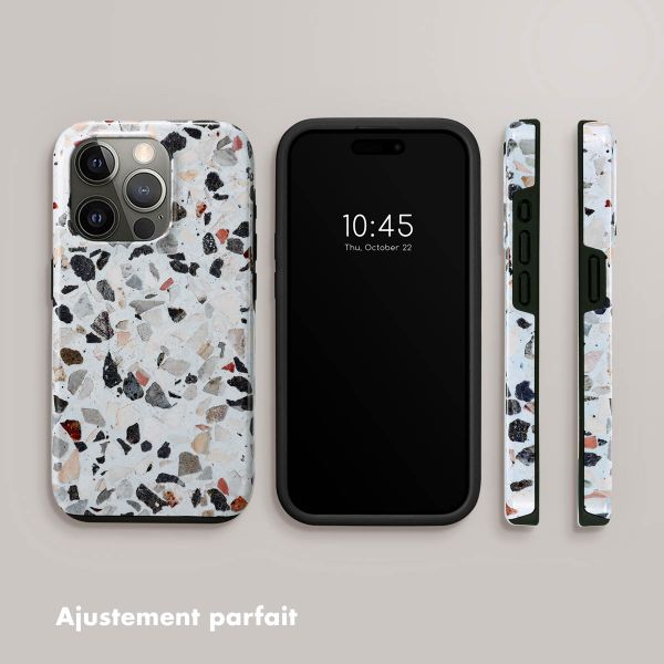 Selencia Coque arrière Vivid Tough iPhone 15 Pro - Chic Terazzo