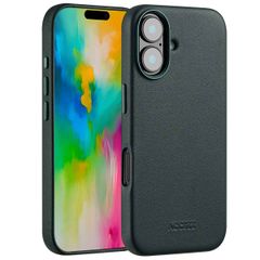 Accezz Coque arrière en cuir avec MagSafe Apple iPhone 16 - Cedar Green
