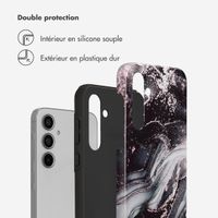 Selencia Coque arrière Vivid Samsung Galaxy A55 - Chic Marble Black