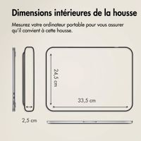 Accezz Pochette ordinateur Leather avec fermeture éclair 15-16 pouces - Beige
