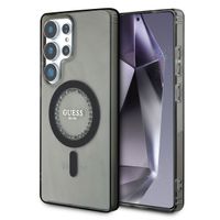 Guess Coque MagSafe IML avec strass Samsung Galaxy S25 Ultra - Noir
