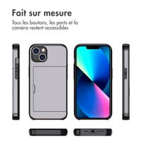 imoshion Coque arrière avec porte-cartes Apple iPhone 13 - Gris
