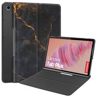 imoshion Étui de télephone portefeuille Design Lenovo Tab Plus - Black Marble