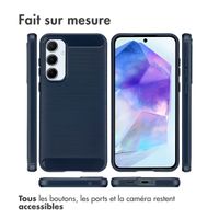 imoshion Coque Brushed Samsung Galaxy A55 - Bleu foncé