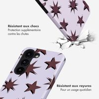Selencia Coque arrière Vivid Samsung Galaxy S23 - Stars Plum Lilac