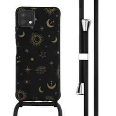 imoshion Coque design en silicone avec cordon Samsung Galaxy A22 (5G) - Sky Black