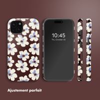 Selencia Coque arrière Vivid avec MagSafe Apple iPhone 15 - Choco Flower Pop